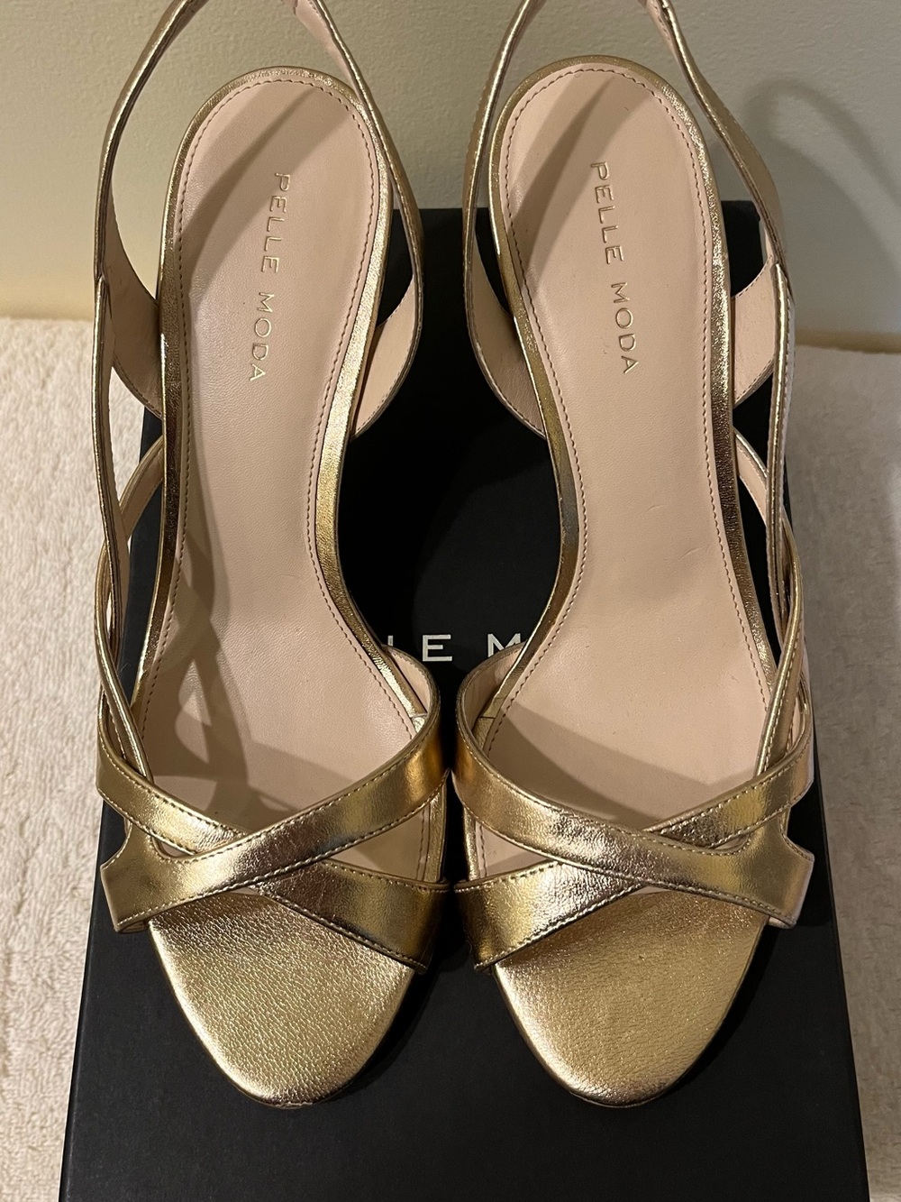 Dolce Vita Metallic Gold Slingback Heels